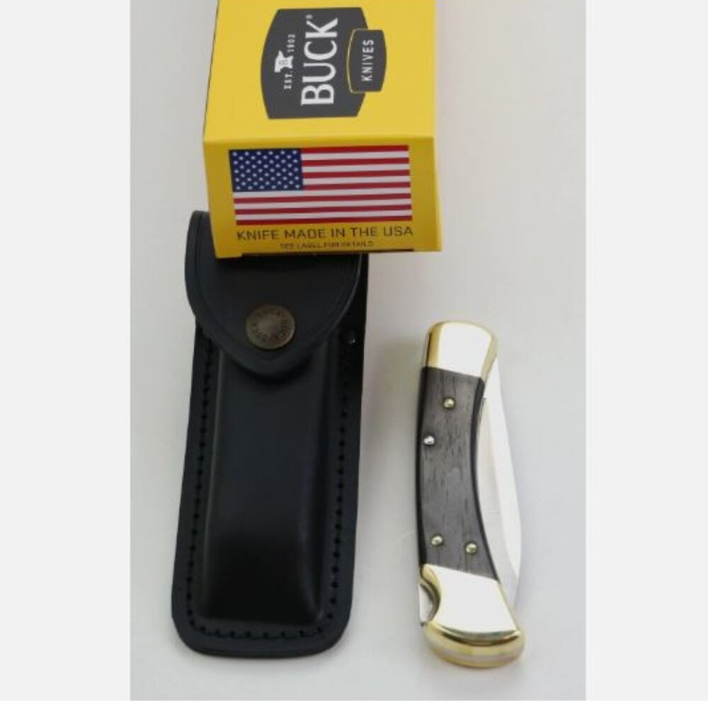 Buck 110 Drop Point Folding Hunter Knife 0110BRS6-B 420HC Ebony Made in USA New